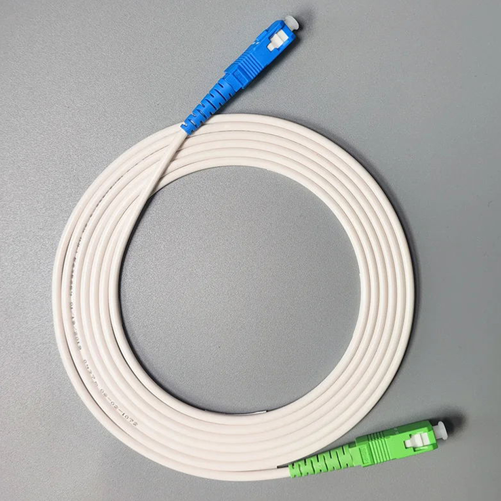 FTTH Fiber Optic Cable SC APC to SC UPC 2M G657A2 Single Mode Simplex 3.0mm Indoor Patch Cord Ready FTTH Fiber Optic Cable SC APC to SC UPC 2M G657A2 Single Mode Simplex 3.0mm Indoor Patch Cord Ready