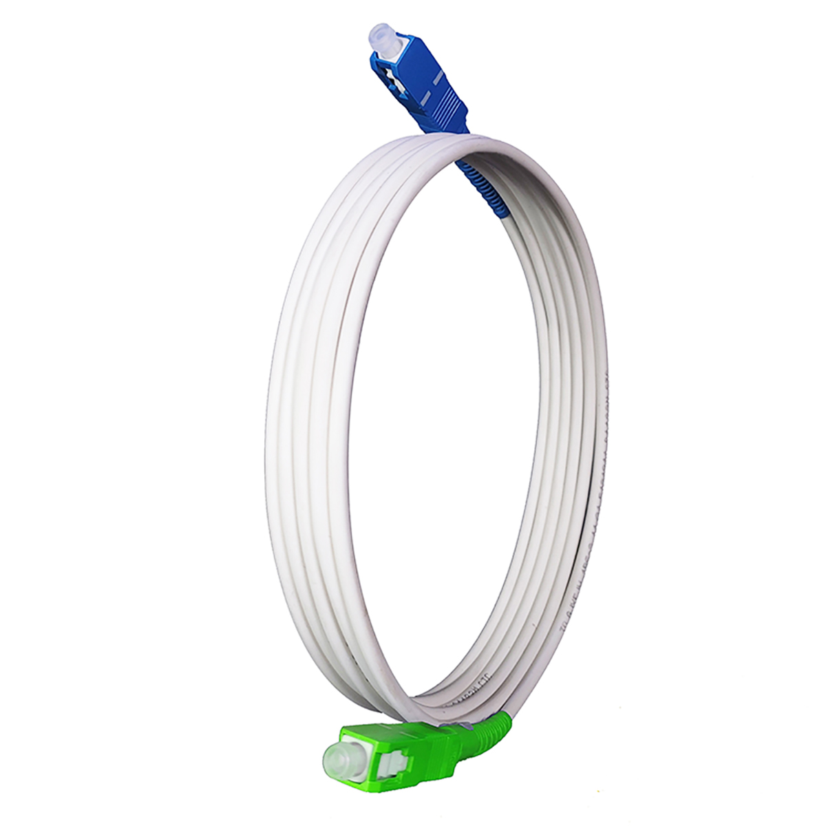 FTTH Fiber Optic Cable SC APC to SC UPC 2M G657A2 Single Mode Simplex 3.0mm Indoor Patch Cord Ready 