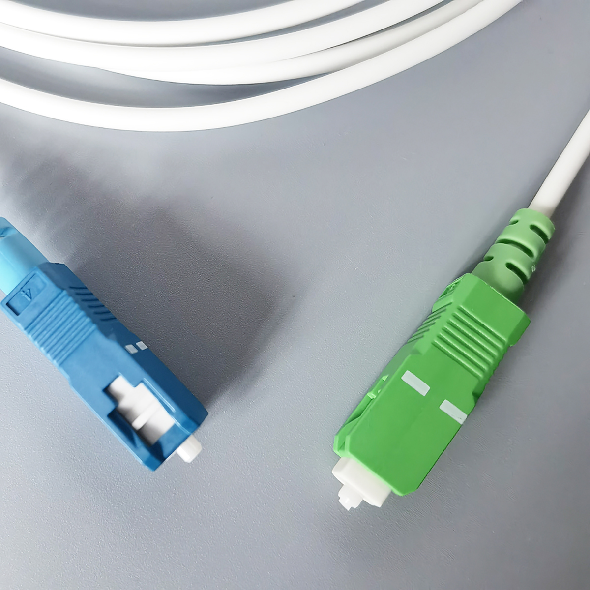 FTTH Fiber Optic Cable SC APC to SC UPC 2M G657A2 Single Mode Simplex 3.0mm Indoor Patch Cord Ready 
