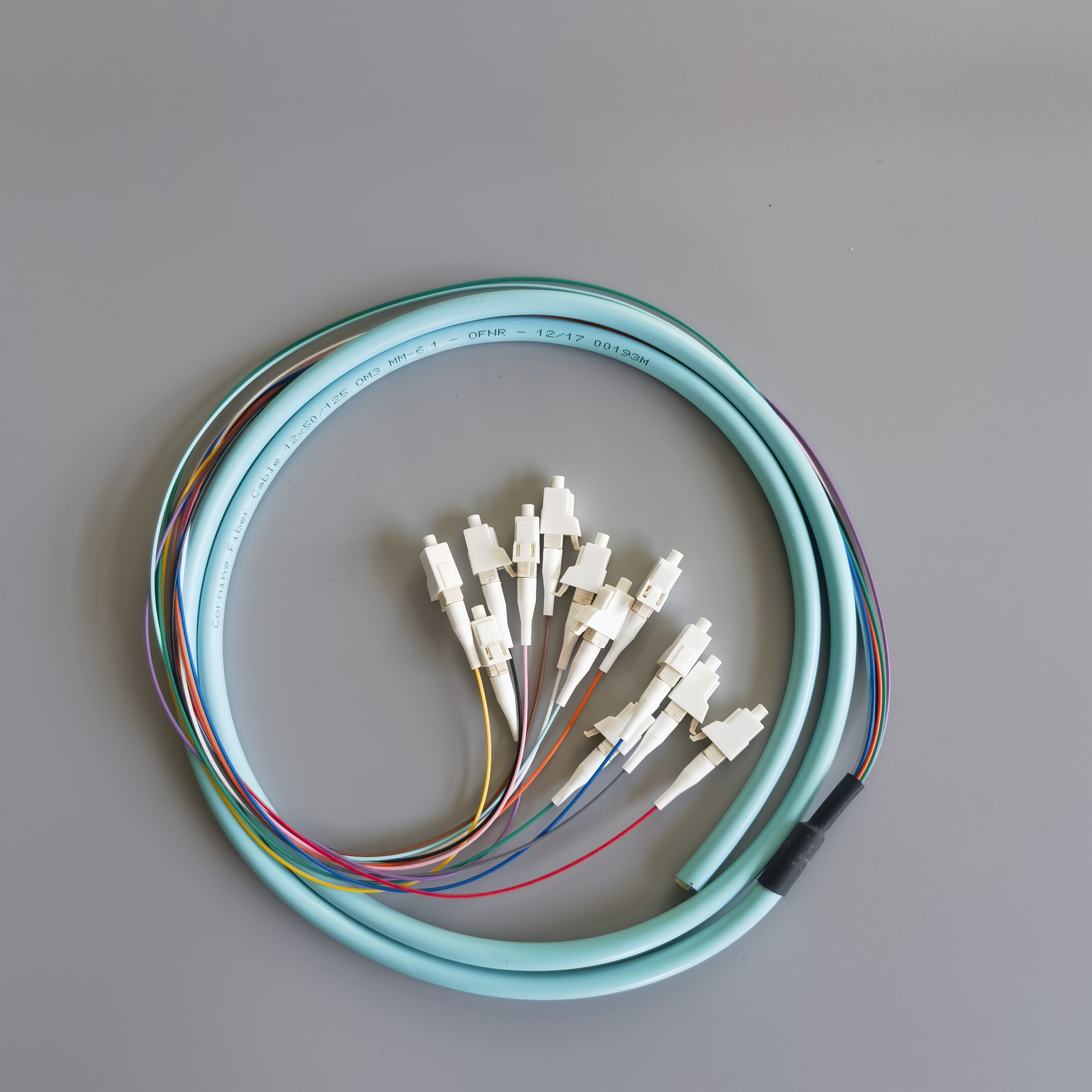 FTTH Fiber Optic Pigtail LC UPC 12 Colors 1.5M 0.9mm OM3 Multimode Indoor High Quality Patch Cord