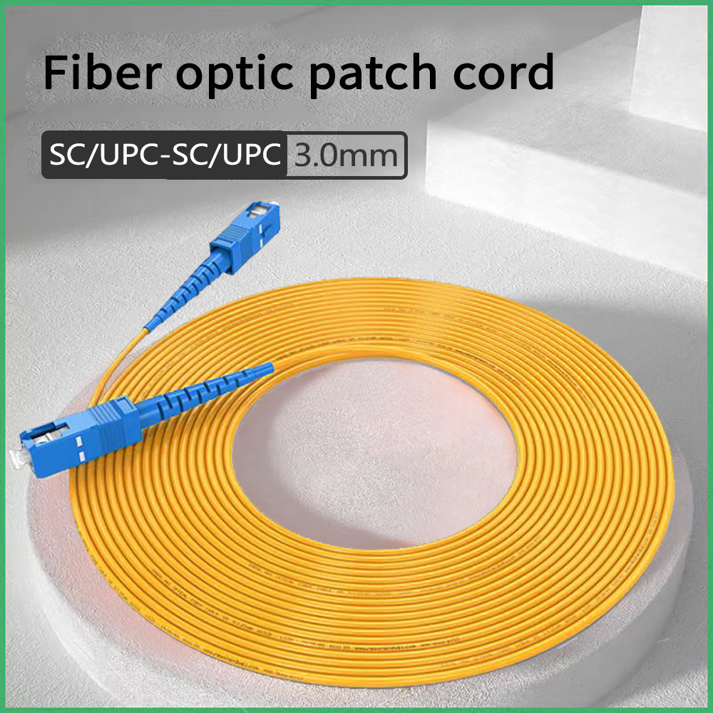 FTTH SC UPC to SC UPC Fiber Optic Cable Single Mode 3.0mm Indoor Patch Cord 1M 2M 3M 5M 10M 20M 30M FTTH SC UPC to SC UPC Fiber Optic Cable Single Mode 3.0mm Indoor Patch Cord 1M 2M 3M 5M 10M 20M 30M