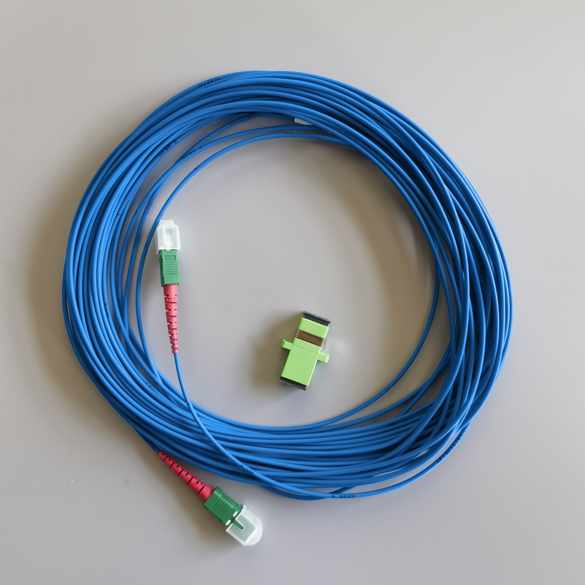 FTTH SC APC to SC APC Fiber Optic Cable Single Mode 2.0mm Indoor Patch Cord 18M High Speed Cable