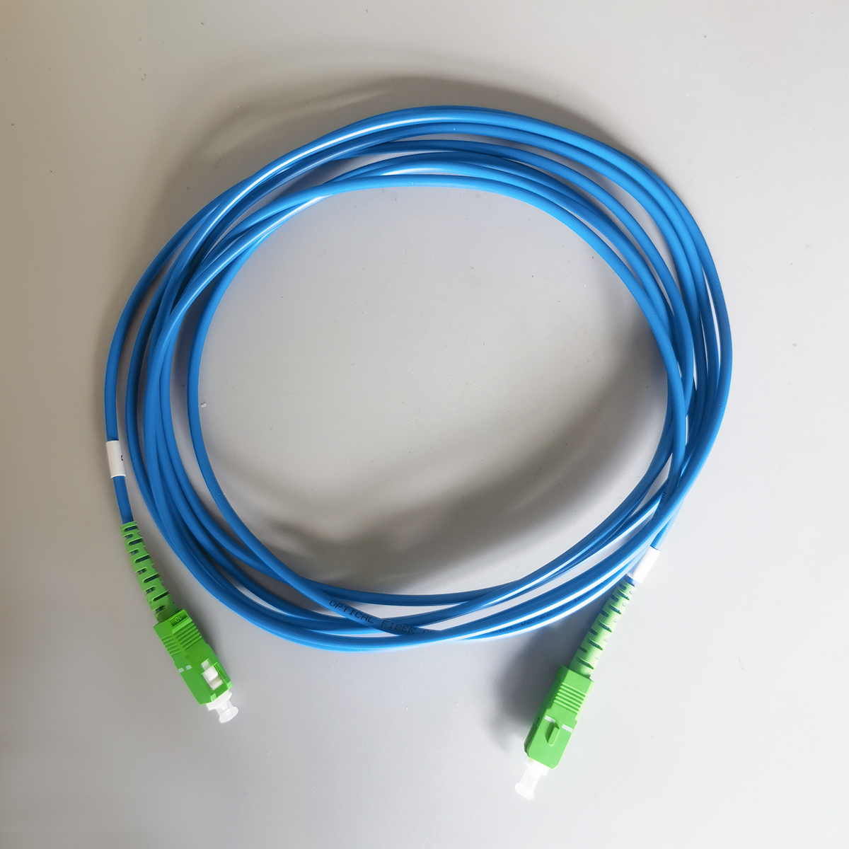 FTTH 3M SC/APC to SC/APC Single Mode Fiber Optic Patch Cable G652D Indoor Blue Fiber Optic Cable