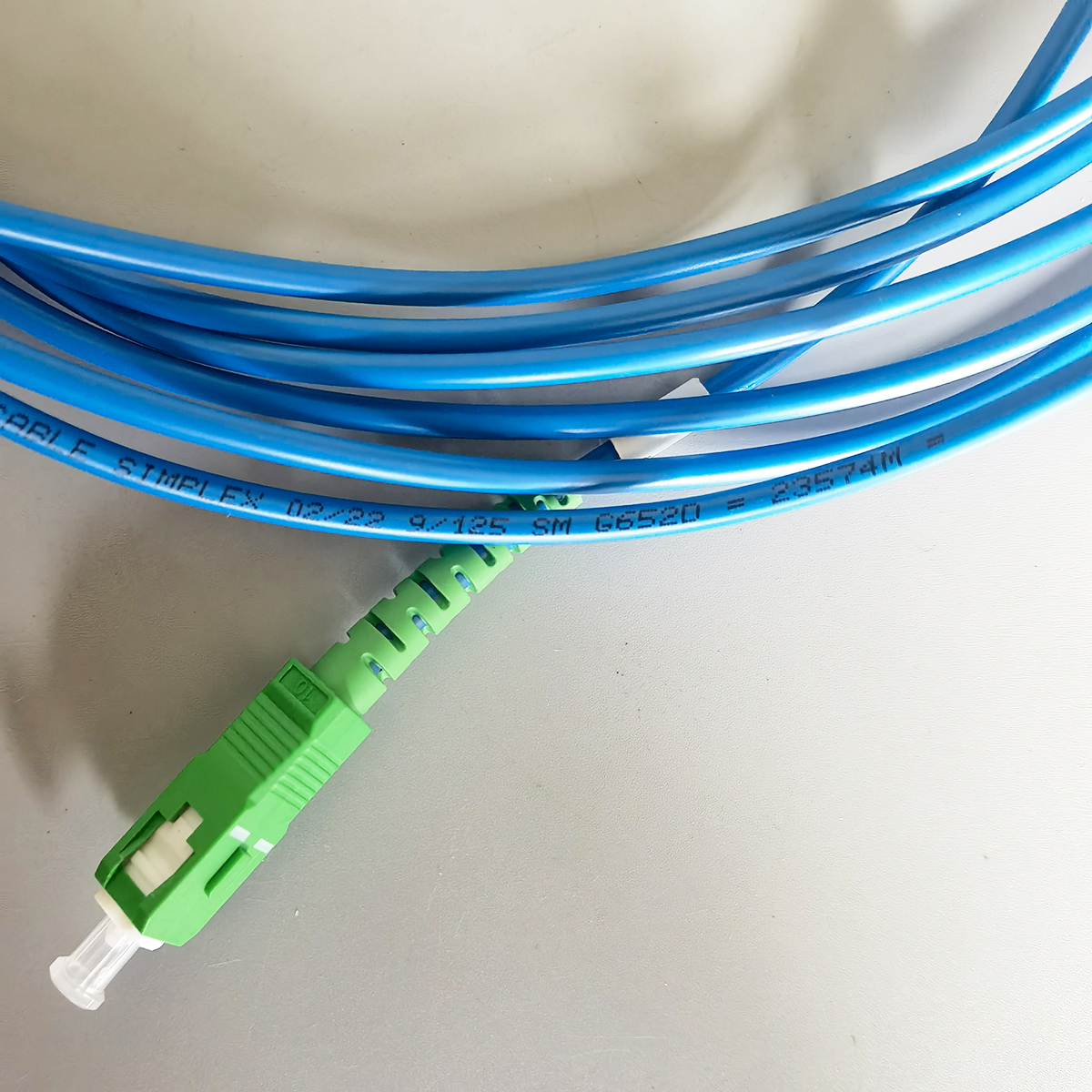 FTTH 3M SC/APC to SC/APC Single Mode Fiber Optic Patch Cable G652D Indoor Blue Fiber Optic Cable