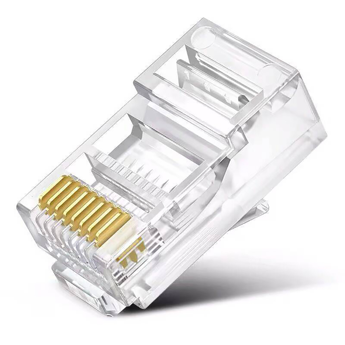 RJ45 CAT5e Connectors 100pcs Gold Plated 8P8C UTP Modular Ethernet Network Crystal Ends