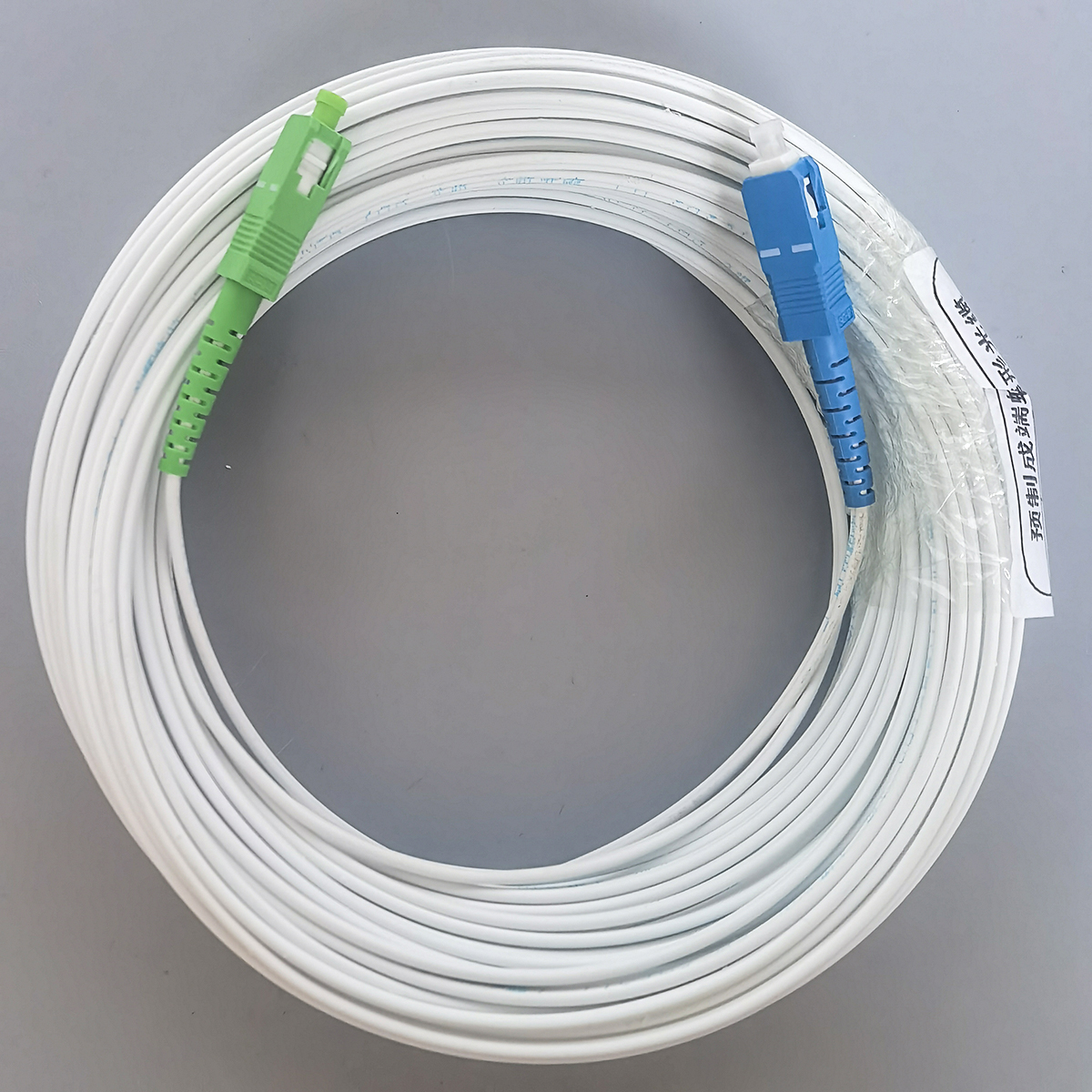 FTTH SC APC- SC UPC Indoor Fiber Optic Drop Cable Single Mode Simplex Patch Cord Custom Length 