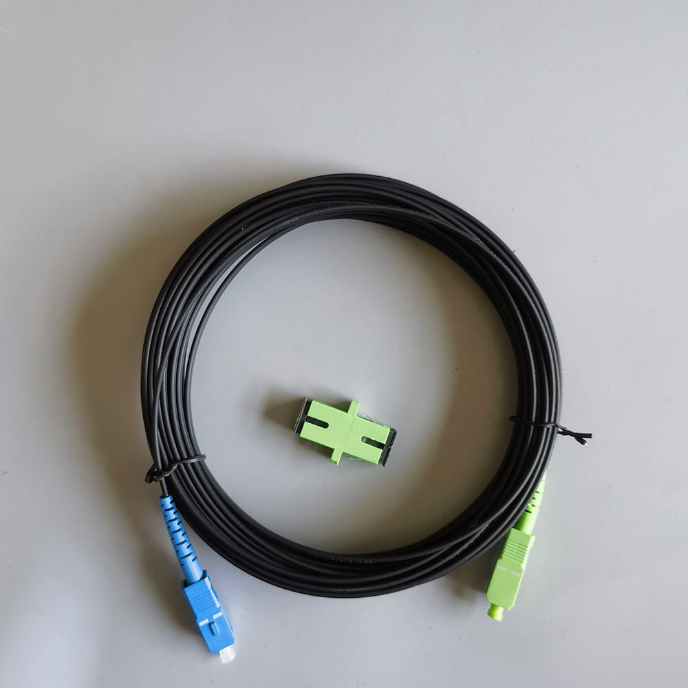 FTTH SC APC to SC UPC Indoor Drop Cable LSZH Single Mode Simplex Fiber Optic Patch Cord