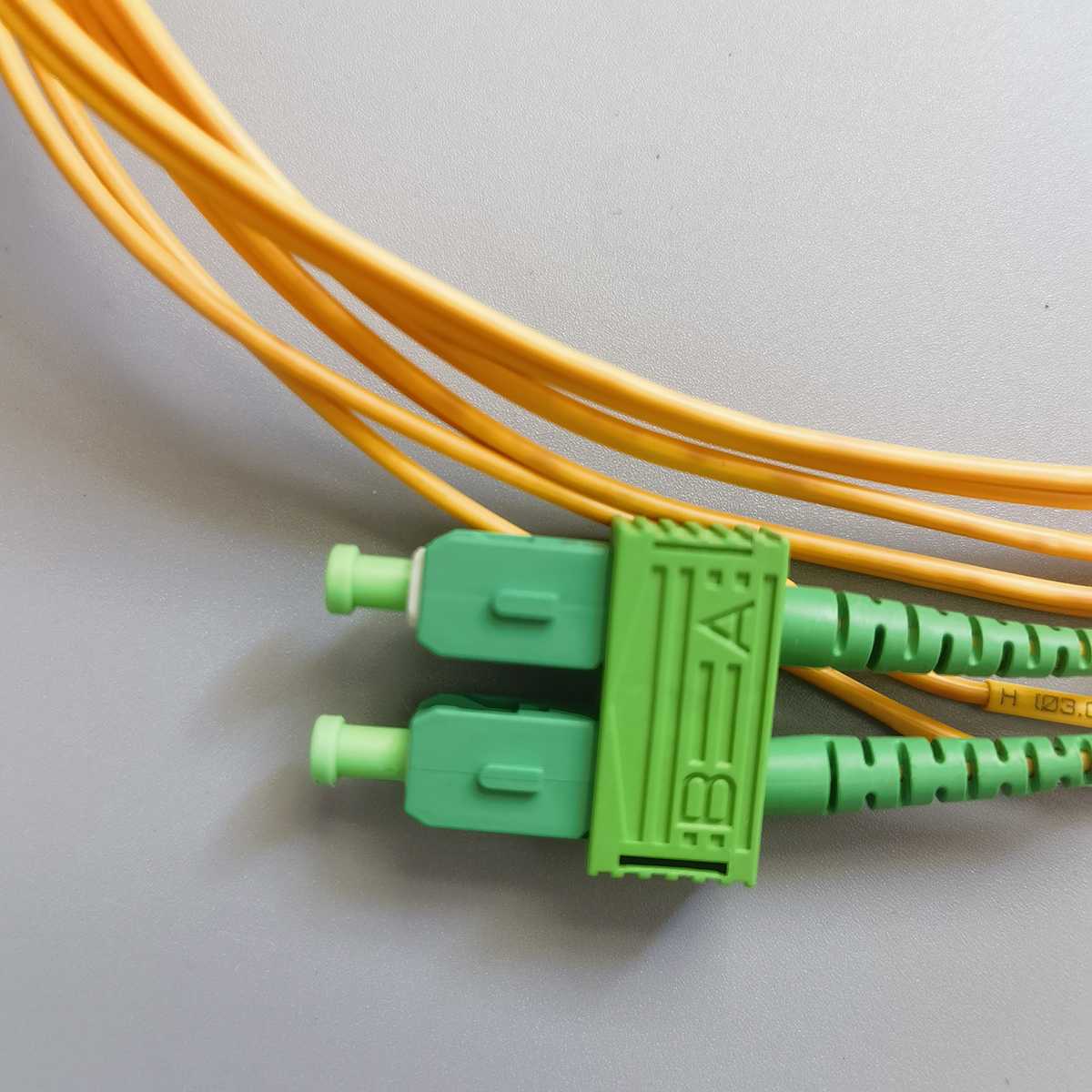 FTTH LC UPC to SC APC Duplex Fiber Optic Patch Cord 2.0mm Single Mode Optical Cable 