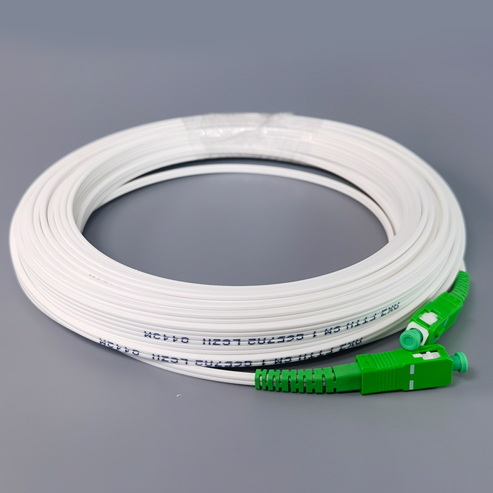 FTTH Indoor Fiber Drop Cable 3M/20M/30M SC/APC to SC/APC Simplex Single Mode G657A2 LSZH Fiber Cable FTTH Indoor Fiber Drop Cable 3M/20M/30M SC/APC to SC/APC Simplex Single Mode G657A2 LSZH Fiber Cable