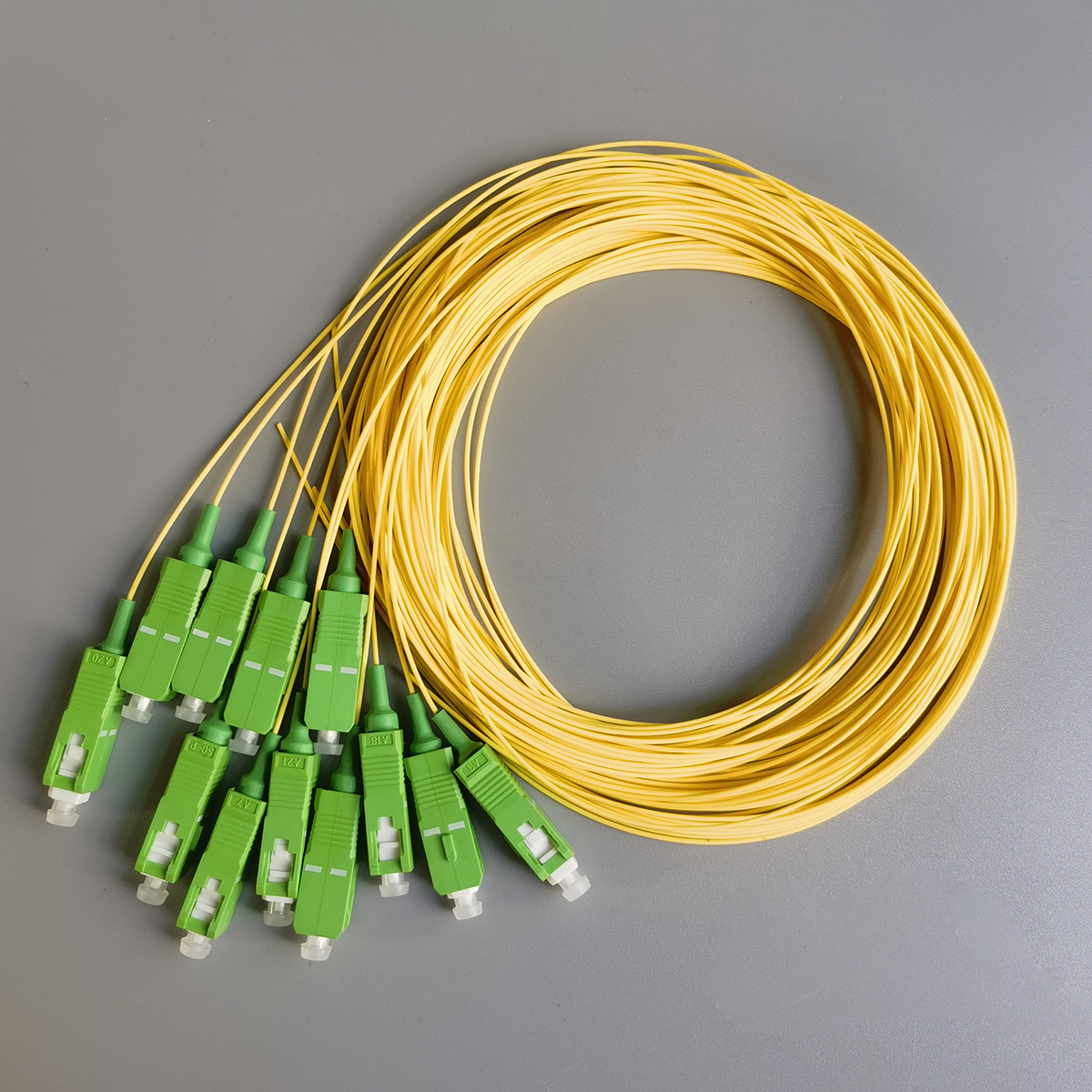 FTTH SC/APC Fiber Optic Pigtail 12Pack Single Mode 9/125μm Indoor Fiber Optic Cable For Network