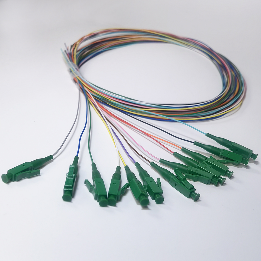 FTTH Fiber Optic Pigtail LC/APC 12 Colors Single Mode 0.9mm Optical Cable Indoor Splicing Patch Cord