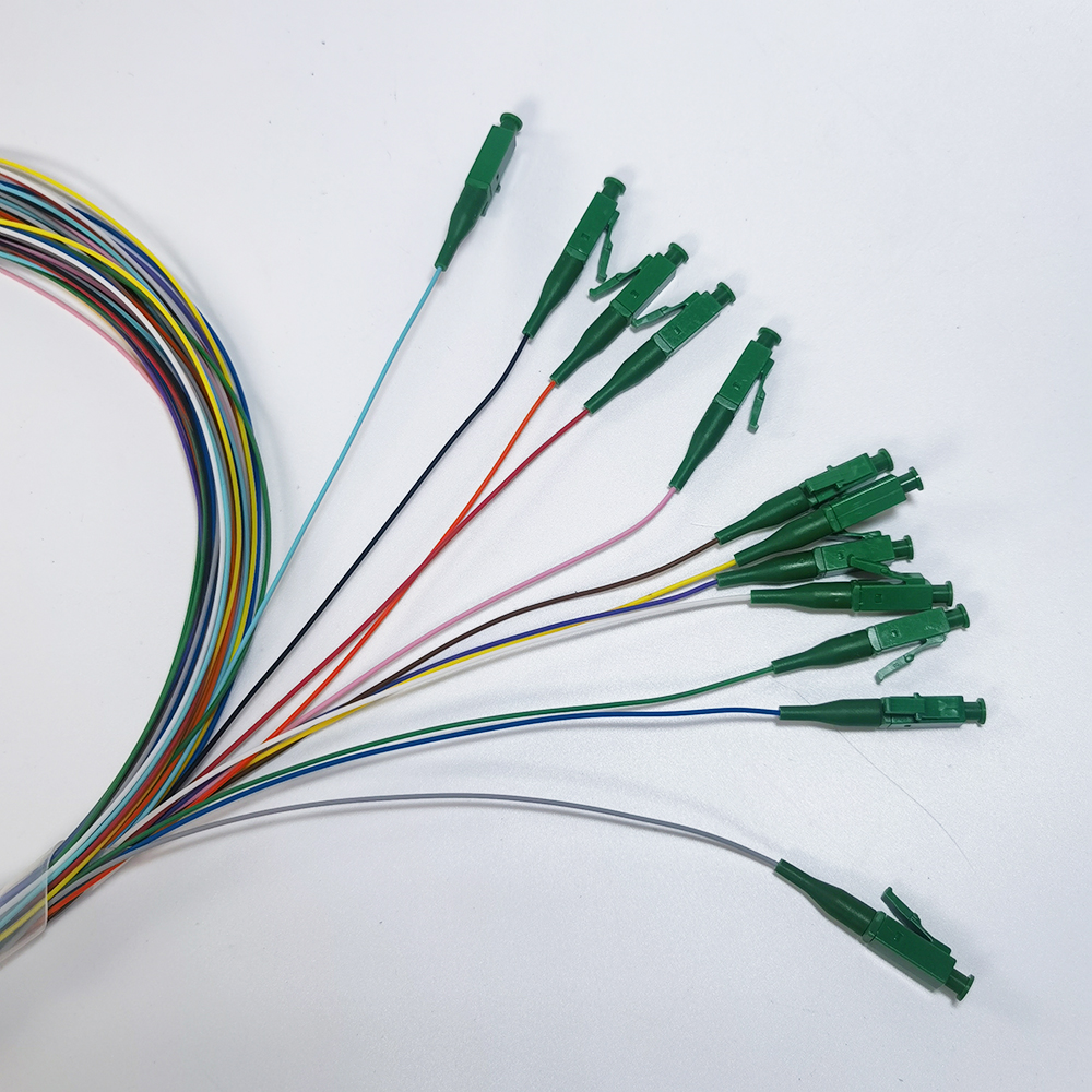FTTH Fiber Optic Pigtail LC/APC 12 Colors Single Mode 0.9mm Optical Cable Indoor Splicing Patch Cord