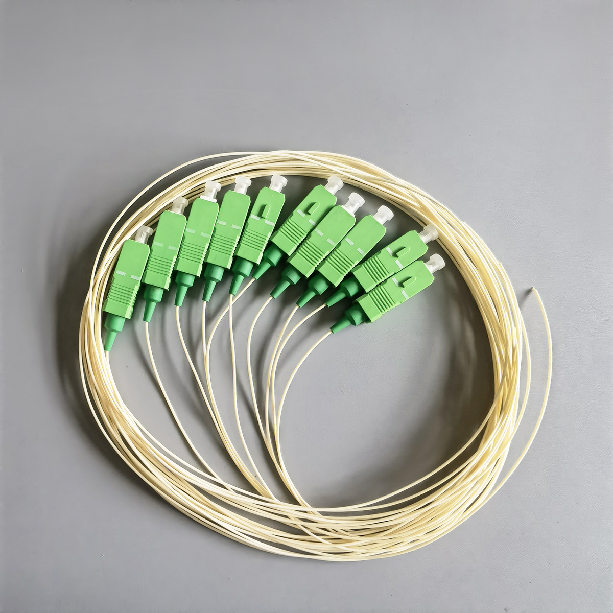 FTTH Fiber Optic Cable SC/APC Pigtail 10PCS Pack Single Mode 0.9mm Easy Splicing Network Cables