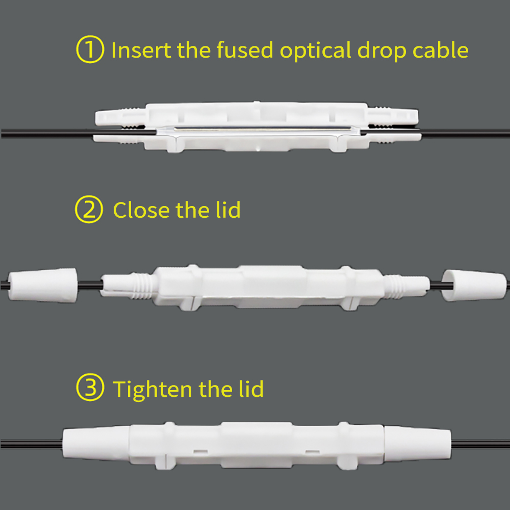 FTTH Fiber Optic Fusion Protection Round Box Black/White for Drop Cable Durable And Waterproof FTTH Fiber Optic Fusion Protection Round Box Black/White for Drop Cable Durable And Waterproof