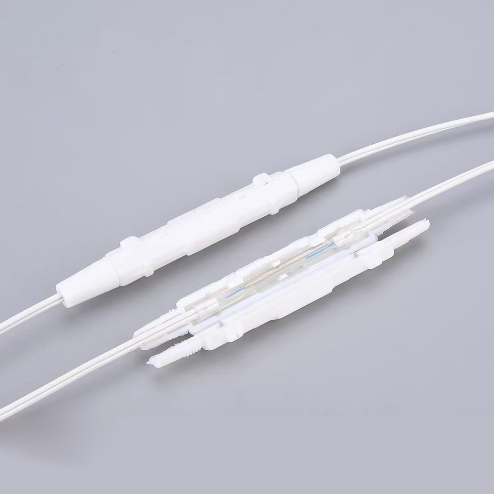 FTTH Fiber Optic Fusion Protection Round Box Black/White for Drop Cable Durable And Waterproof